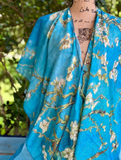 Almond Blossom Kimono Van Gogh Gift Kimono blouse Summer kimono Resort cruise kimono lightweight kimono Beach coverup Art Lover Kimono