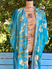 Almond Blossom Kimono Van Gogh Gift Kimono blouse Summer kimono Resort cruise kimono lightweight kimono Beach coverup Art Lover Kimono