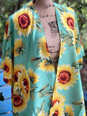 Sunflowers blouse, Sunflowers kimono Beachwear Resort Coverup Cruise wear summer Summer wear beach coverup