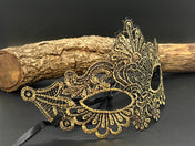 Gold Floral Lace Eye Mask. Masquerade Ball Dance Party Mask. Wedding mask. Prom mask. Party eye mask