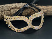 Gorgeous AB Rhinestone Crystal Mardi Gras Mask. Masquerade Ball Dance Party Mask. Wedding crystal mask. Prom crystal mask. Party eye mask