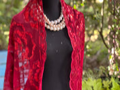 Charming Sparkle Burgundy Vintage Roses Sequin Mesh Scarf,  Mesh Sequin Wedding Cape Fringed Evening Shawl, Bling Elegant Wrap