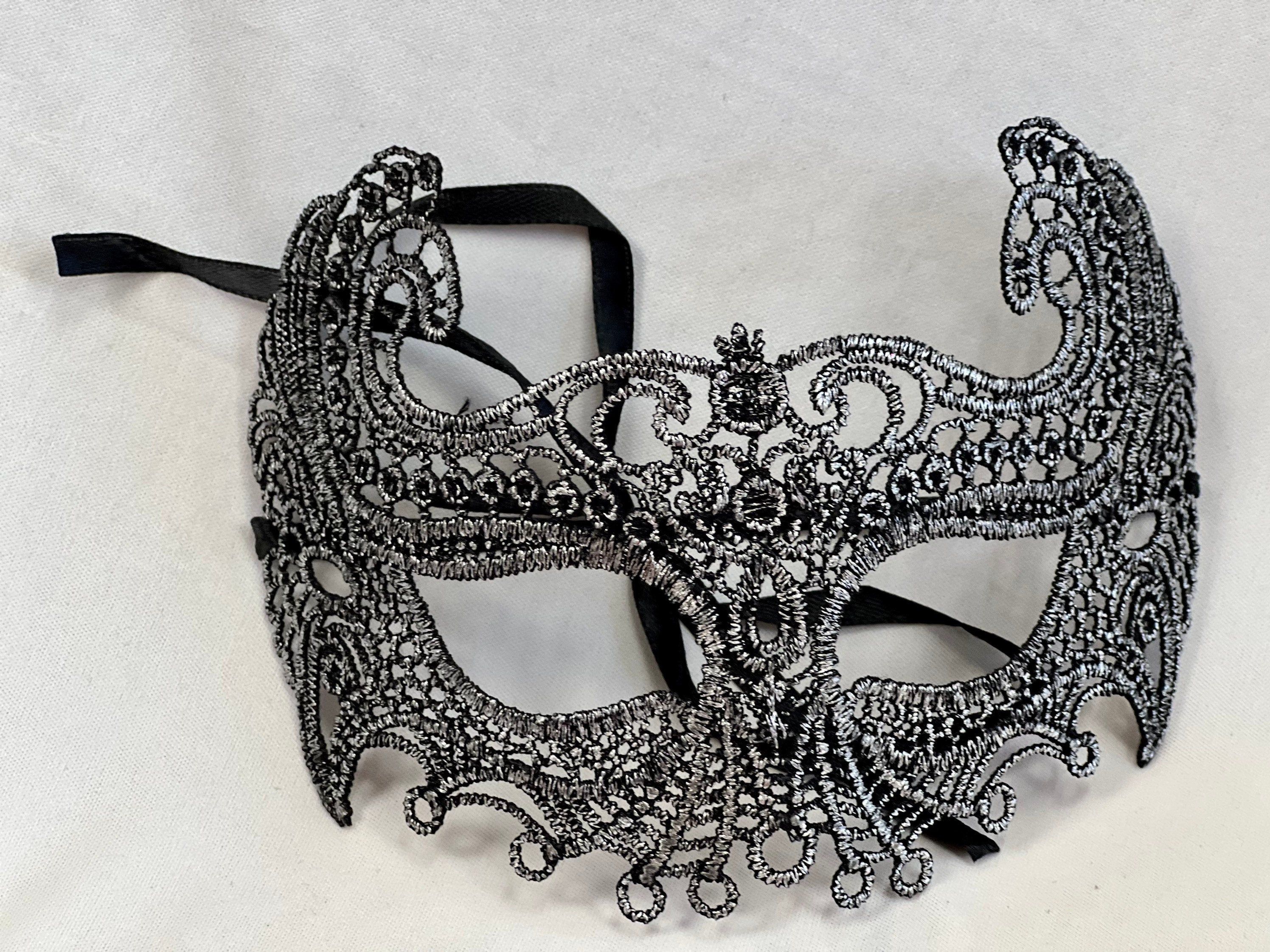 Silver Black Bat lace Eye Mask. Masquerade Ball Dance Party Mask. Wedding mask. Prom mask. Party eye mask