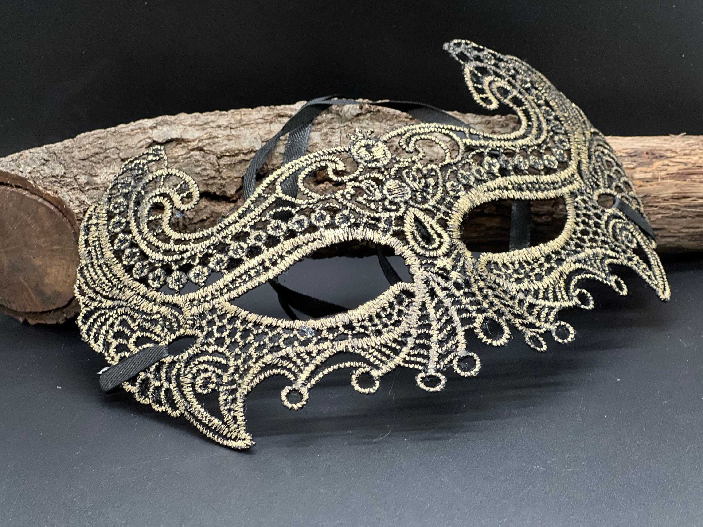 Gold Lace Bat Eye Mask. Masquerade Ball Dance Party Mask. Wedding mask. Prom mask. Party eye mask