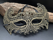 Gold Lace Bat Eye Mask. Masquerade Ball Dance Party Mask. Wedding mask. Prom mask. Party eye mask