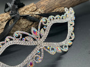 Sparkle Rhinestone Crystal Mardi Gras Mask. Masquerade Ball Dance Party Mask. Wedding crystal mask. Prom crystal mask. Party eye mask