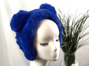 Royal Blue Winter Earmuff Soft Faux Fur