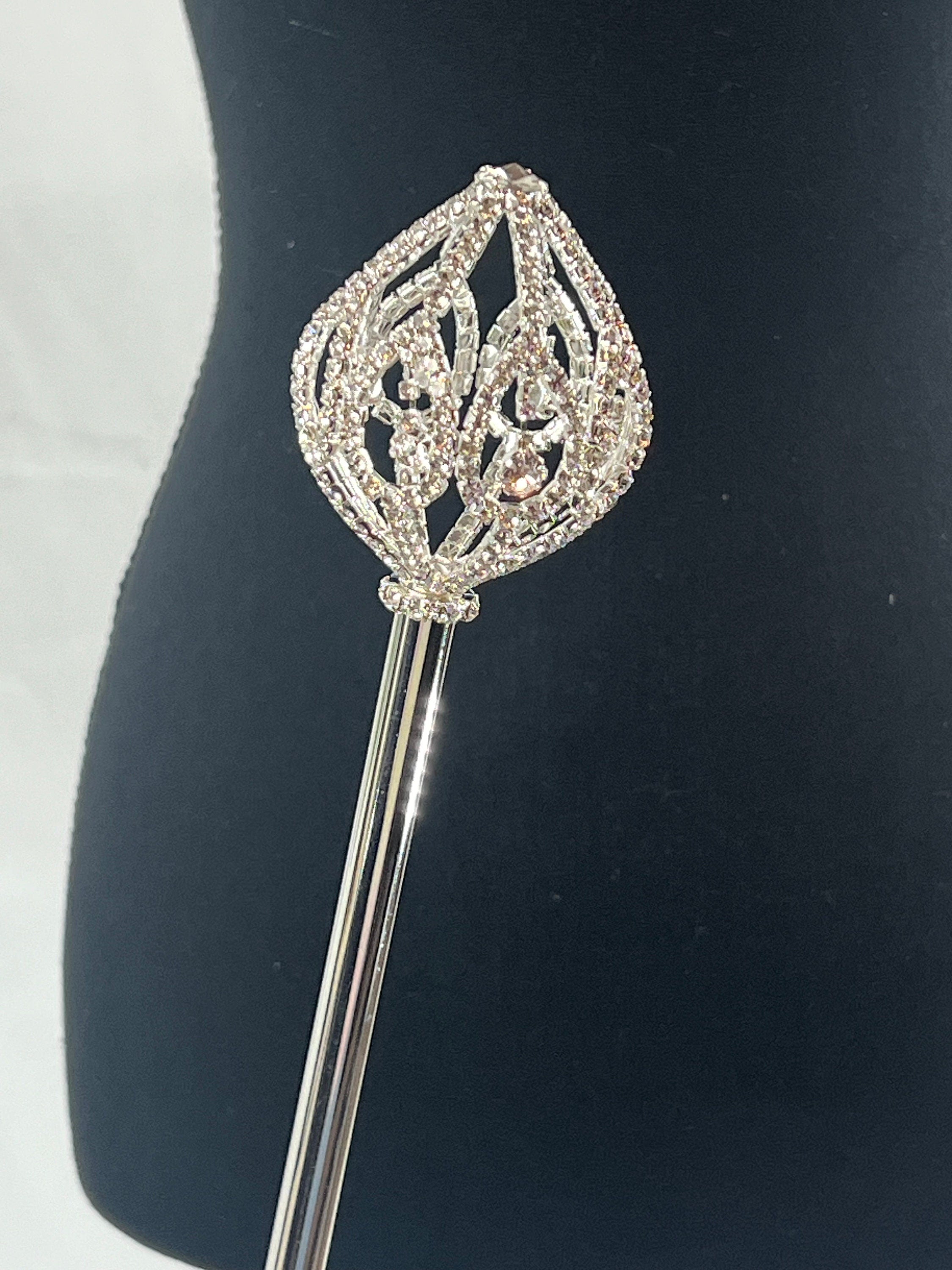 Rhinestone Wand scepter 16 inches Princess wand Princess Queen Costume Scepter Prom wand Princess wand Halloween Wand