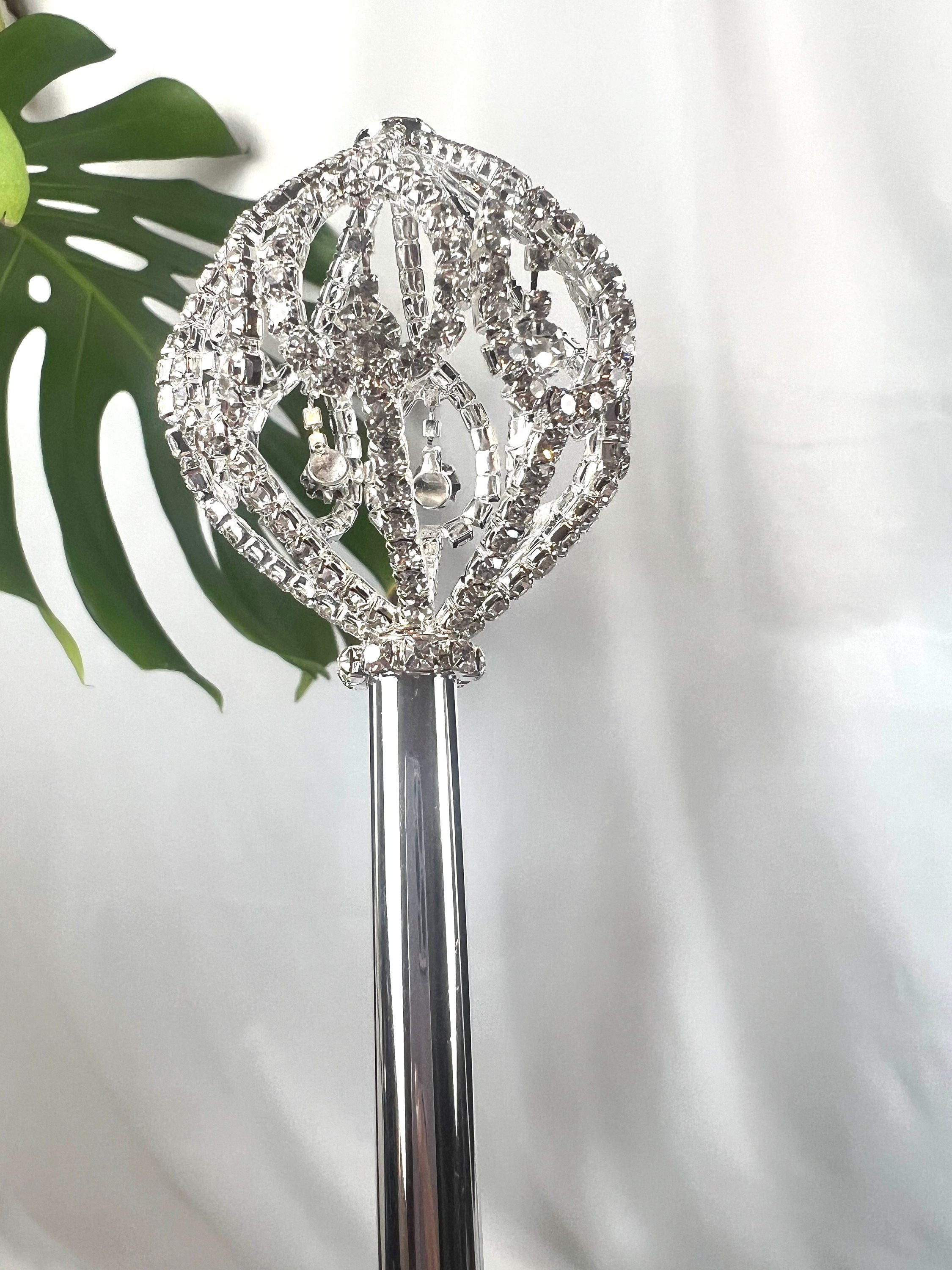 Rhinestone Wand scepter 16 inches Princess wand Princess Queen Costume Scepter Prom wand Princess wand Halloween Wand