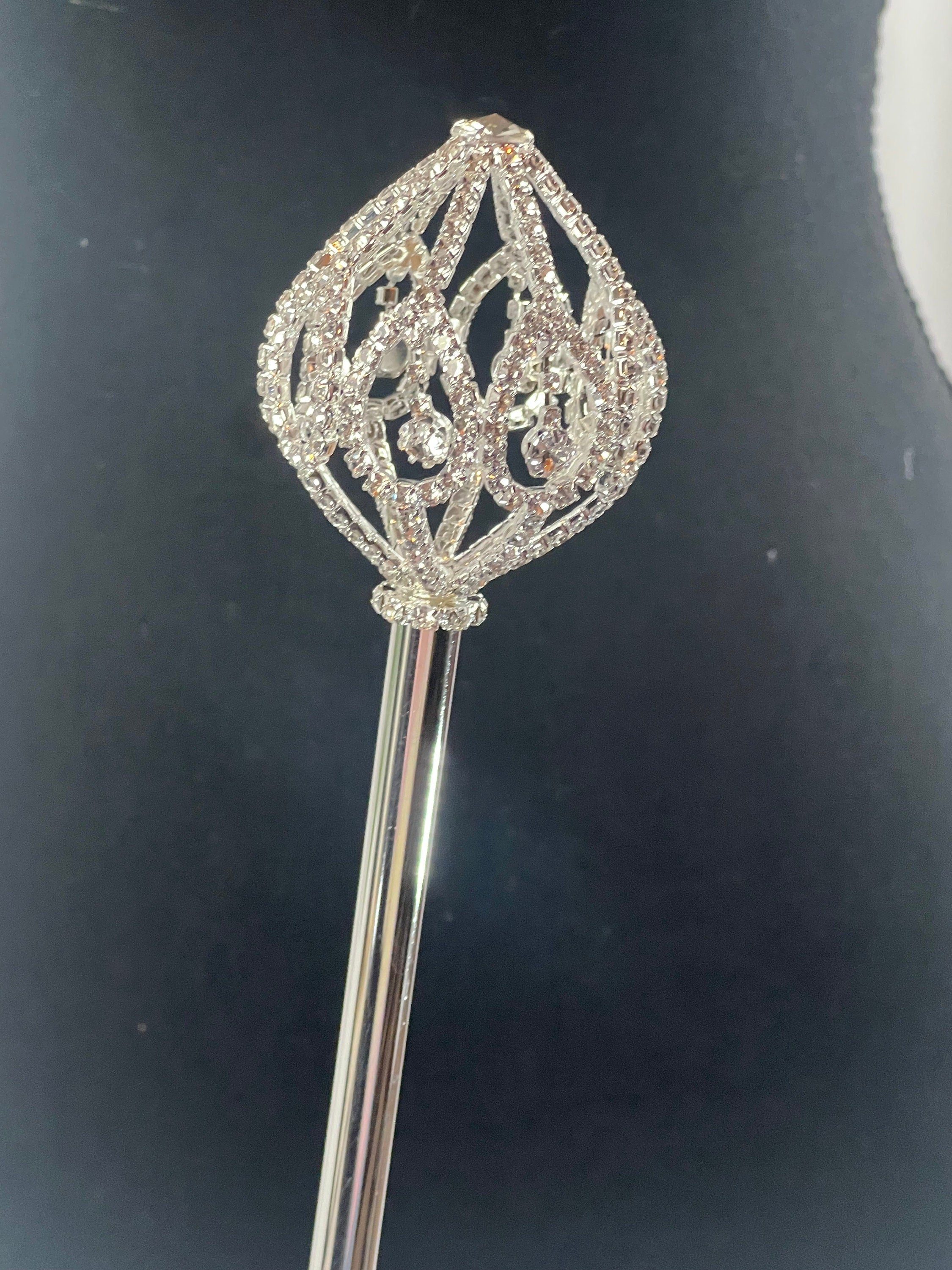 Rhinestone Wand scepter 16 inches Princess wand Princess Queen Costume Scepter Prom wand Princess wand Halloween Wand