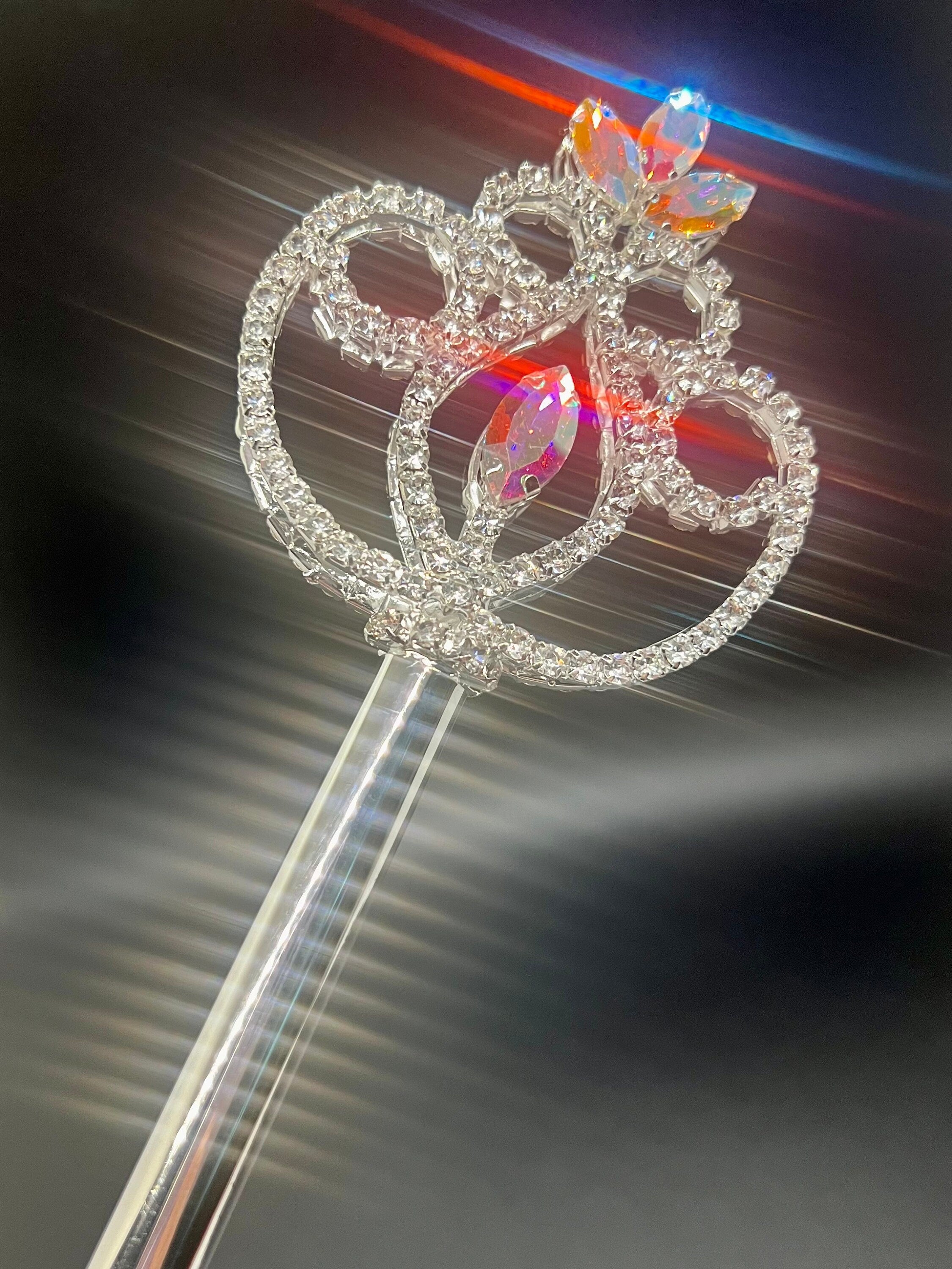 Rhinestone Wand scepter 19 inches Princess wand Princess Queen Costume Scepter Prom wand Princess wand Halloween Wand