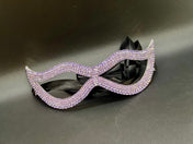 Lavender Purple Silver Crystal Mardi Gras Mask. Masquerade Ball Dance Party Mask. Wedding crystal mask. Prom crystal mask. Party eye mask