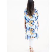 Butterfly Print Silky Kaftan Summer Caftan Resort Dress Beach Coverup Relax Fit Dress Artful print Kaftan Stylish Fashion Dress Lightweight