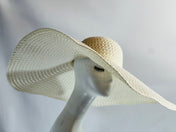 IVORY WHITE Stylish and Trendy Summer Hat Oversize Straw Hat Large Beach Hat Extra Wide Brim Hat 26" Wide Sun Hat Wedding Hat Bride Hat