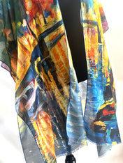 Les Jardin by Van Gogh blouse,  Van Gogh kimono, Summer wrap Summer wear beach coverup