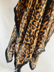 Leopard Animal Print Summer Long Kimono blouse Summer kimono Resort cruise kimono lightweight kimono Beach coverup Art Lover Kimono