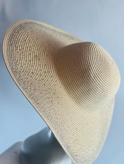 Sparkle Rhinestones Decor Tan Floppy Wedding Hat Bride Hat Summer Hat Oversize Straw Hat Large Beach Hat Extra Wide Brim Hat 20"