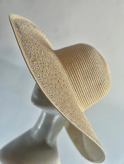 Sparkle Rhinestones Decor Tan Floppy Wedding Hat Bride Hat Summer Hat Oversize Straw Hat Large Beach Hat Extra Wide Brim Hat 20"